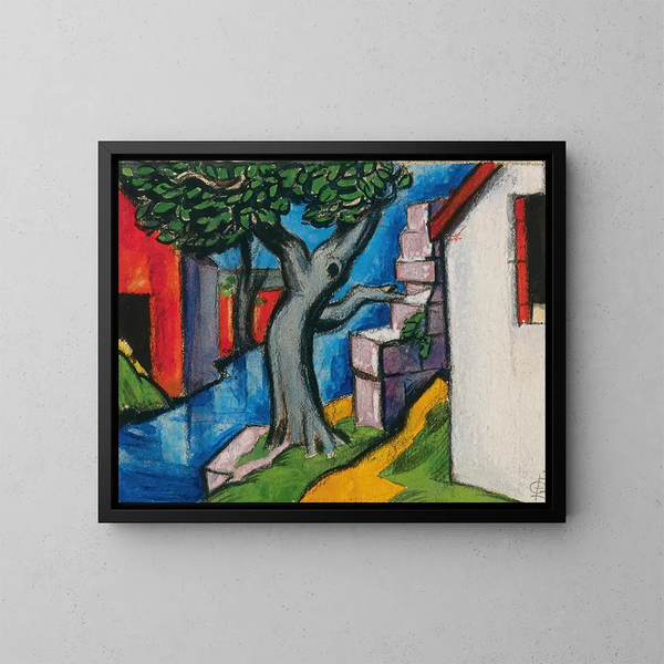 Mystischer Baum - Oscar Bluemner — gerahmtes Bild an der Wand