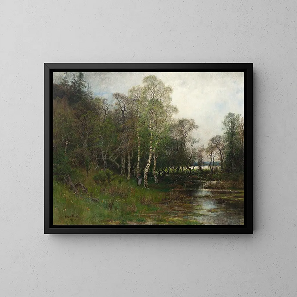 Motif de paysage printanier de Tullinge en Södermanland - Oscar Trn — gerahmtes Bild an der Wand