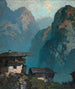 Farm isolated in the middle of the mountains - Oskar Mulley — artwork view