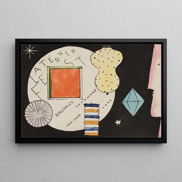 Oskar Schlemmer - Postcard invitation to a lantern festival.webp