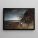 Abend an der Küste - Oswald Achenbach — gerahmtes Bild an der Wand