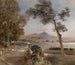 Atmosphère del sera sul golfo di Napoli - Oswald Achenbach — vista dell’opera