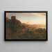 Atmosfera serale tra le Monti Albani - Oswald Achenbach — quadro incorniciato alla parete