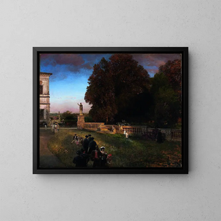 Oswald Achenbach - In the Park of the Villa Borghese.webp