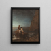 Nacht am Strand von Neapel - Oswald Achenbach — gerahmtes Bild an der Wand