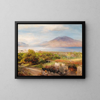 Osteria près de Naples - Oswald Achenbach — gerahmtes Bild an der Wand