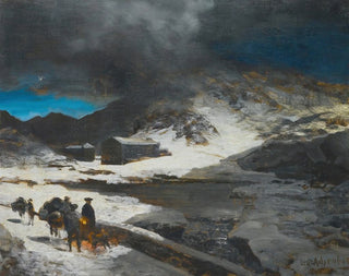 Oswald Achenbach - The Great St Bernard Inn In The Alps.webp