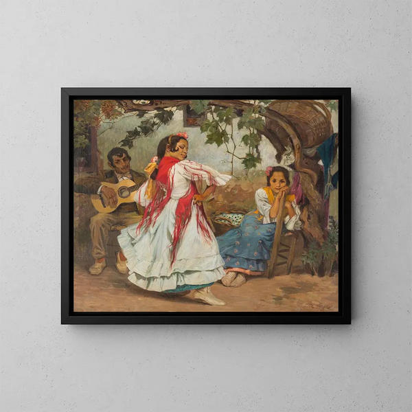 Spanischer Volkstanz - Otto Boyer — gerahmtes Bild an der Wand