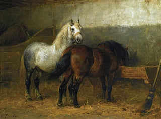 Otto Eerelman - Horses in stable.webp