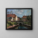Dorf im fränkischen Stil bei Bamberg - Otto Geigenberger — gerahmtes Bild an der Wand