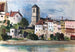 Wasserburg am Inn, Teil der Häuser am Inn - Otto Geigenberger — Ansicht des Kunstwerks