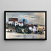 Wasserburg am Inn, Blick auf den Inn - Otto Geigenberger — gerahmtes Bild an der Wand