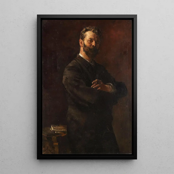 Portrait of Drawing Professor Arthur Haferkorn - Otto Greiner — framed artwork on a wall