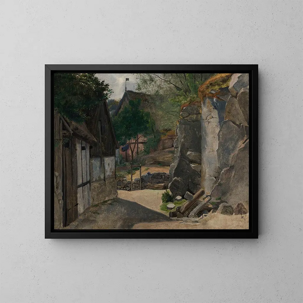 Vue de Gudhjem - Otto Haslund — gerahmtes Bild an der Wand