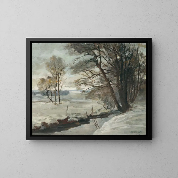 Winterlandschaft - Otto Mueller — gerahmtes Bild an der Wand