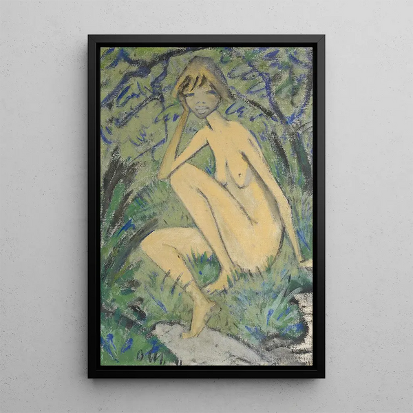 Otto Mueller - Sitzender Akt in Landschaft.webp