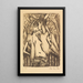 Couple d'amoureux gitans 2 - Otto Mueller — framed artwork on a wall