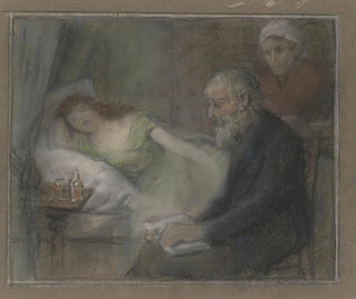 Au chevet du malade - Otto Scholderer — Ansicht des Kunstwerks