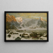 Vue de Reine dans les Lofoten - Otto Sinding — gerahmtes Bild an der Wand