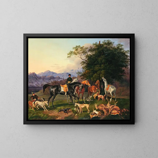 Die Jagd - Otto Stotz — gerahmtes Bild an der Wand