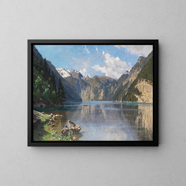 Der Königsee-See - Otto Strützel — gerahmtes Bild an der Wand