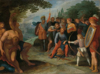 Otto van Veen - Julius Civilis Having his Hair Cut after the Fall of Vetera while his Son Kills Some of the Captives.webp