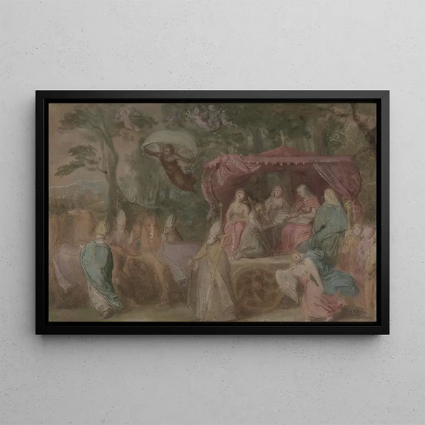 Otto van Veen - The Triumph of the Church Ecclesia Presented with the Doctrines Seated in a Chariot Attended by the Four Doctors of the Church.webp