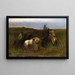 Shepherds in a Vast Landscape - Otto von Thoren — framed artwork on a wall