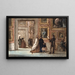 Innen-Gemälde mit Besuchern im Palazzo Pitti in Florenz - P. C. Skovgaard — gerahmtes Bild an der Wand