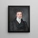 Ritratto dell'insegnante Hans Jensen Visby 1777-1870 della parrocchia di Aagerup Ramlse - P. C. Skovgaard — quadro incorniciato alla parete