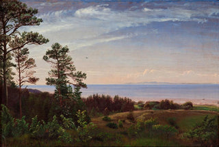 P C Skovgaard - View from the northern coast of Zealand over Kattegat and Kullaberg.webp
