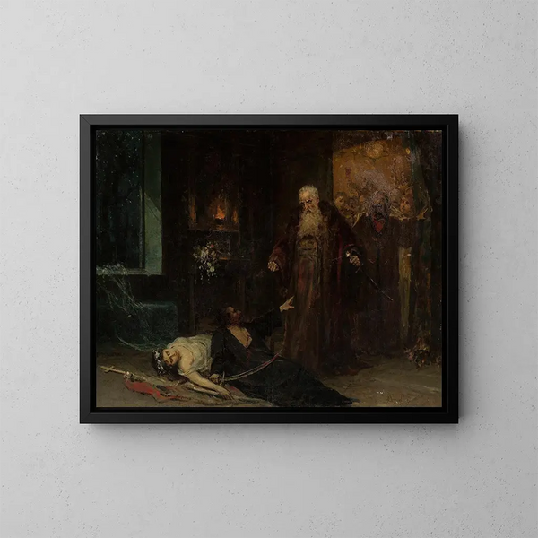 Szene eines Mordes - Pantaleon Szyndler — gerahmtes Bild an der Wand