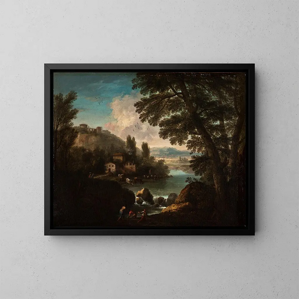 Landschaft - Paolo Anesi — gerahmtes Bild an der Wand