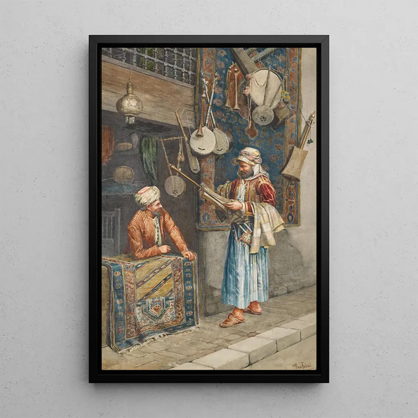 The Music Seller - Paolo Folchi — framed artwork on a wall