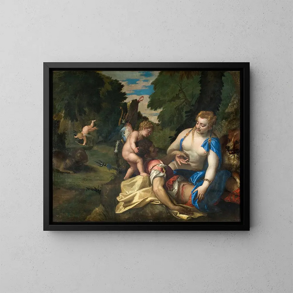 Venere che piange Adone - Paolo Véronèse — quadro incorniciato alla parete