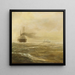 the HAPAG ocean liner in front of Nantucket shoals - Hugo Schnars — framed artwork on a wall
