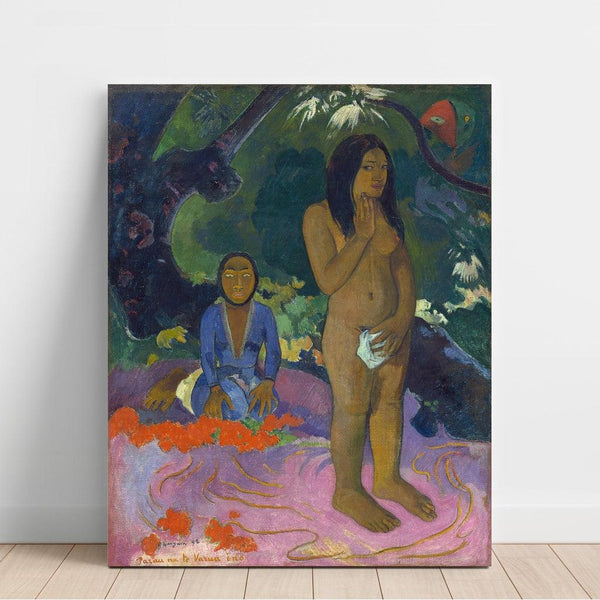 Parau na te Varua ino Words of the Devil - Paul Gauguin | Reproduction Tableau Décoration murale affiche copie