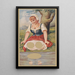 Frau kniend am Wasserufer - Parisian Puzzle Co — gerahmtes Bild an der Wand