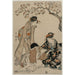 Reproduktion des Gemäldes Parodie einer Szene des kaiserlichen Wagenrennens - Kitagawa Utamaro