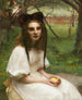 Ein Porträt eines Mädchens in weißem Kleid - Pascal-Adolphe-Jean Dagnan-Bouveret — Ansicht des Kunstwerks