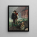 Hamlet and the gravediggers painting - Pascal-Adolphe-Jean Dagnan-Bouveret — framed artwork on a wall