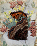 Vanessa multicolore di Paul-André Robert — due Nymphalis polychloros tra i sedum