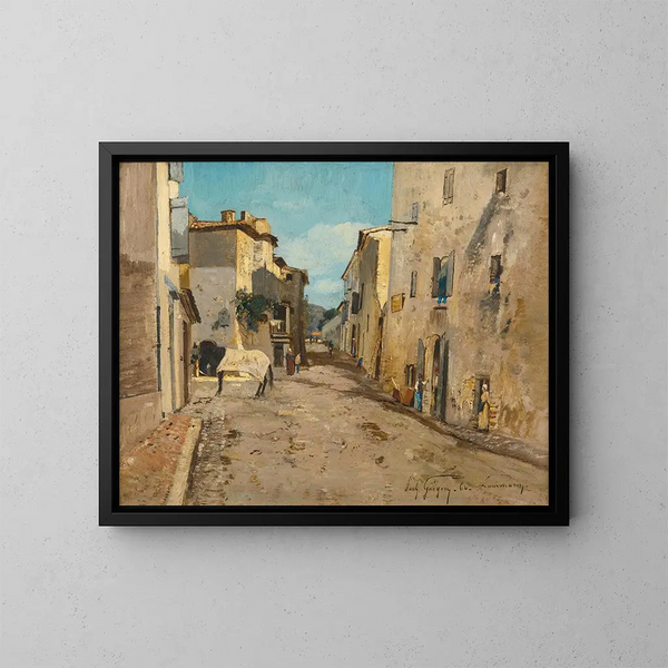 Rue Lourmarin, Vaucluse - Paul-Camille Guigou — gerahmtes Bild an der Wand