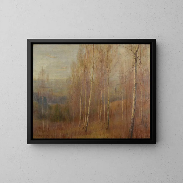 Les Bouleaux en hiver - Paul Bocquet — gerahmtes Bild an der Wand