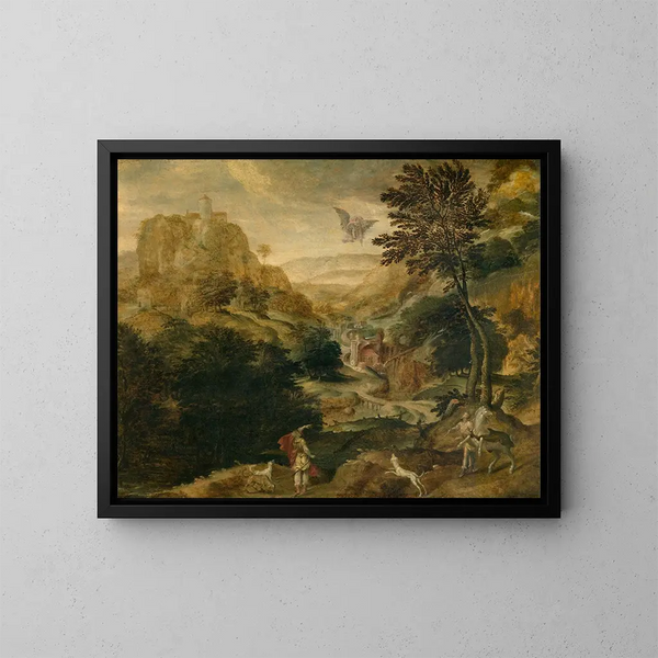 Le Viol de Ganymède - Paul Bril — quadro incorniciato alla parete
