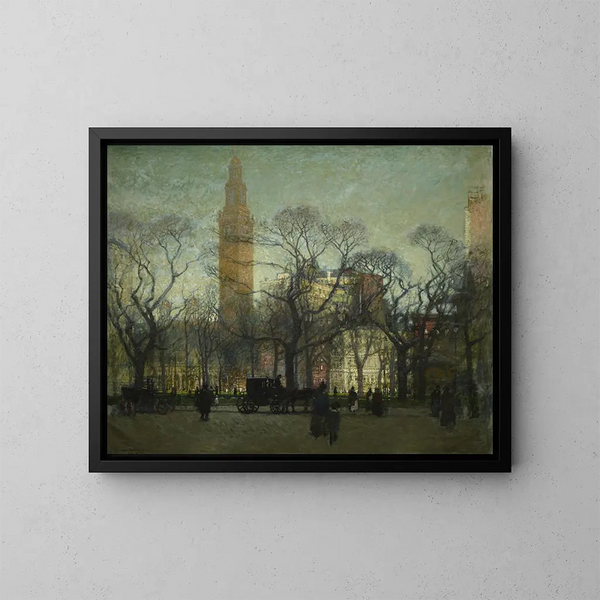 L'après-midi à Madison Square - Paul Cornoyer — gerahmtes Bild an der Wand