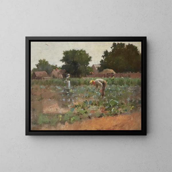 Feld der Kohlköpfe - Paul Cornoyer — gerahmtes Bild an der Wand
