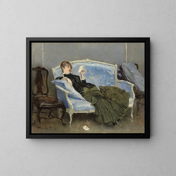 La Lettre - Paul César Helleu — gerahmtes Bild an der Wand