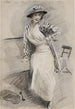 Madame Paris assise sur une banquette - Paul César Helleu — vista dell’opera