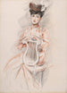 Elegante à la sedia a lyre - Paul César Helleu — vista dell’opera